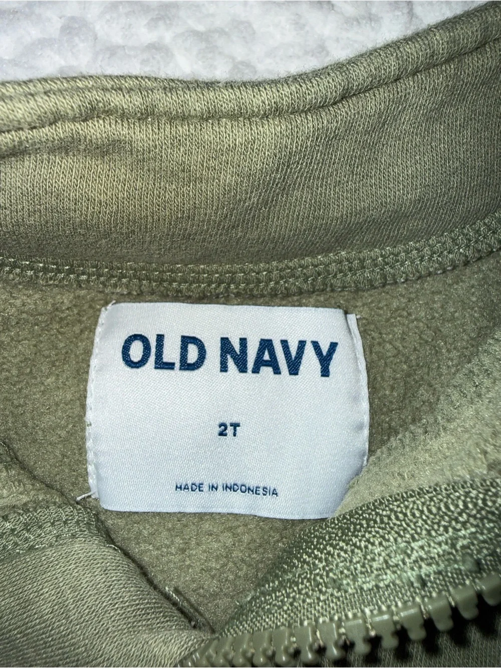 Old Navy Olive Half-Zip Pullover Sweatshirt for Kids